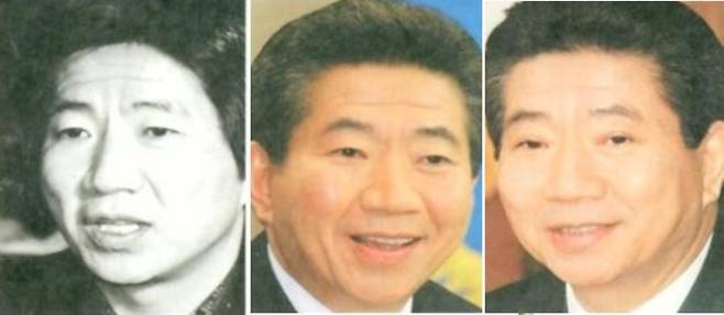 노무현 대통령은 국회의원 시절(왼쪽)에는 얼굴과 미간에 잔주름이 뒤얽힌 난문형 인상이었으나, 대통령이 된 후(가운데와 오른쪽)에는 이마 주름이 일자형으로 통일되며 좋은 인상으로 바뀌었다는 평가를 받는다./주선희 교수