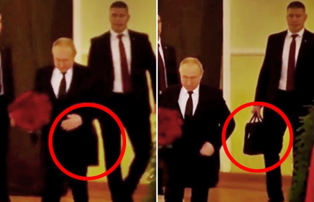 푸틴 대통령은 8일(현지시간) 러시아 자유민주당 당수 블라디미르 지리놉스키 장례식에도 이 체케트를 든 경호원을 대동한 바 있다.