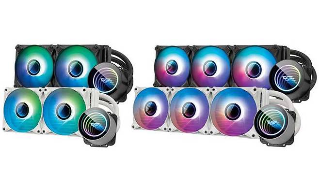 다크플래쉬의 Twister DX-240 V2 ARGB(왼쪽)과 Twister DX-360 V2 ARGB(오른쪽)