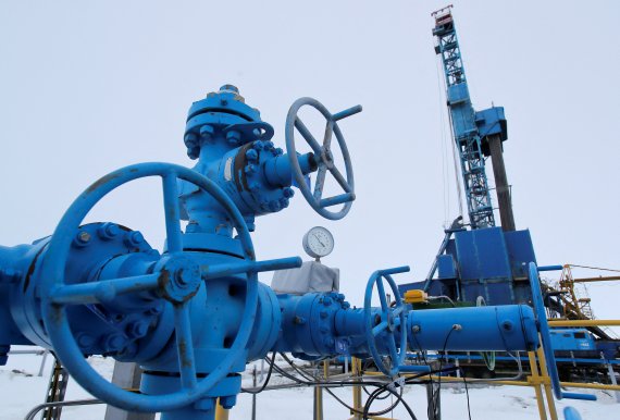 북극권 야말 반도에 위치한 러시아 에너지 기업 가스프롬의 천연가스 채굴 장비.로이터뉴스1