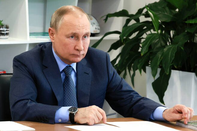블라디미르 푸틴 러시아 대통령의 모습. [AP]