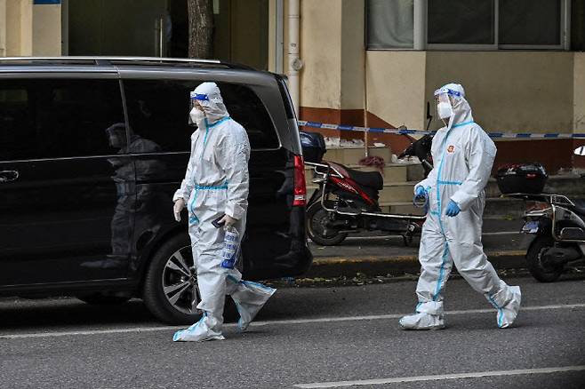 중국 상하이 시내 모습. (사진=AFP 제공)