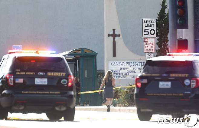 미국 캘리포니아에서 15일(현지시간) 총기난사 사건이 발생, 1명이 숨지고 5명이 부상했다. © AFP=뉴스1 © News1 정윤영 기자