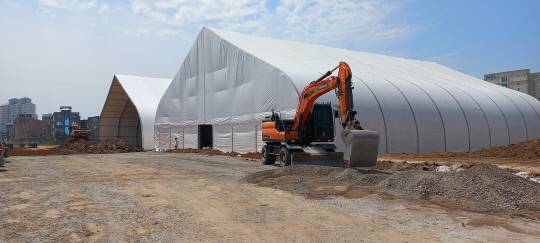 2022보령해양머드박람회장 공정률은 기반시설의 경우 40%, 전기·통신 20%, 조경 30% 등 행사 전까지 시설 마무리에는 어려움이 없을 것으로 예상된다. 사진=보령해양머드박람회 조직위 제공