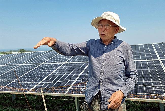 5월 5일 제주시 애월읍 용권태양광발전소 앞에서 만난강용권 용권태양광발전소 대표. 사진 고성민 기자