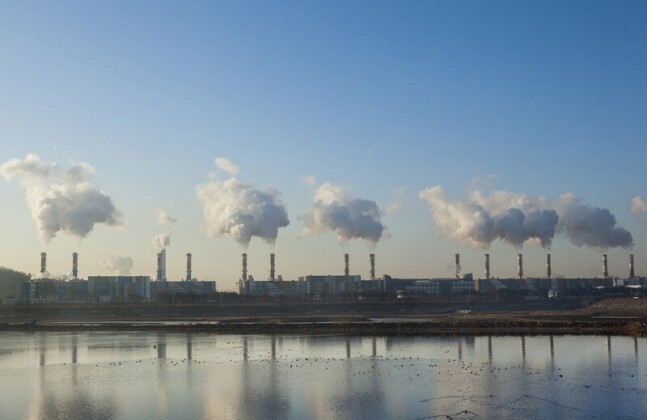 석탄화력발전소 전경. 클립아트코리아