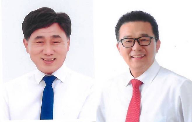 민주당 고남석 후보(왼쪽),국민의힘 이재호 후보.