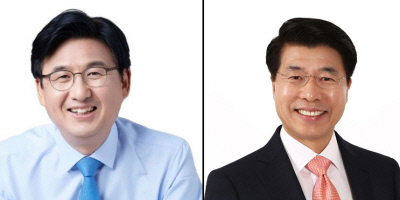 더불어민주당 박성수(왼쪽), 국민의힘 서강석 서울 송파구청장 후보.