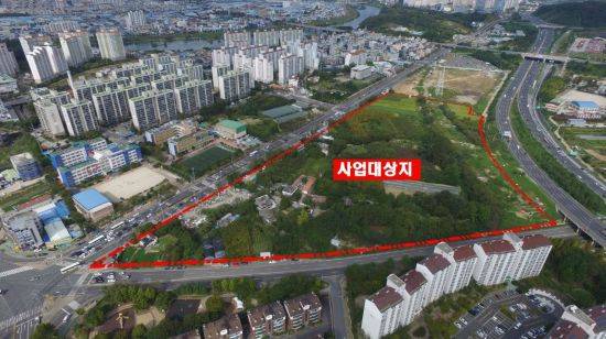 진주 여객자동차터미널 도시개발사업 대상지.