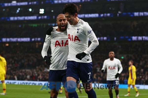 루카스 모우라·손흥민. ⓒAFPBBNews = News1