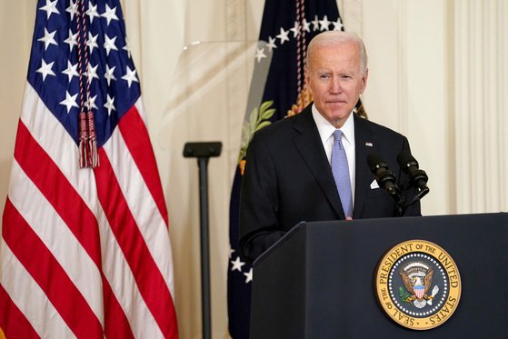 조 바이든 미국 대통령은 의회에 총기 규제 강화 법안의 조속한 통과를 촉구했다. 연합뉴스