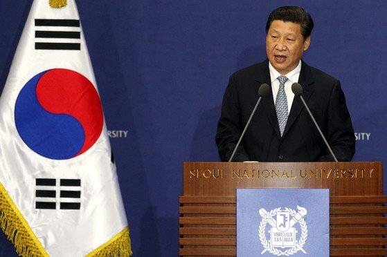 지난 2014년 7월 방한한 시진핑 중국 주석이 서울대 글로벌공학센터에서 강연했다. 중앙 포토