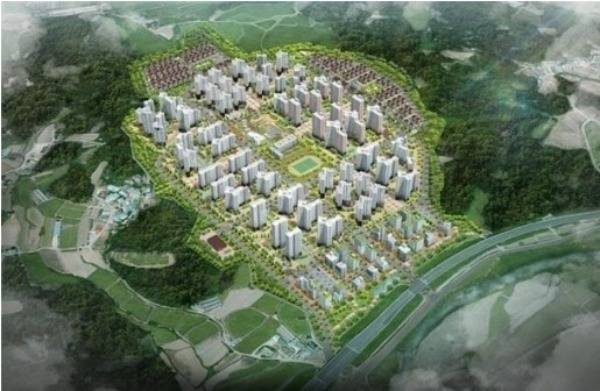 아산시 배방갈매지구 조감도. 사진=영무산업개발