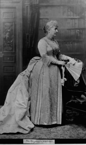 1889년 미국 벤저민 해리슨 대통령 취임식 때 입은 부인 캐롤라인 해리슨의 드레스. [사진 국립미국사박물관]
