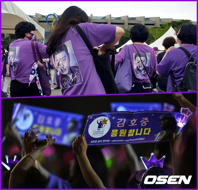 The Jamsil-dong bee was filled with purple waves.The 1st DreamConcert Mr. Trot was held at the jamshil olympic stadium on the 19th.On this day, the concert will include Namjin, Seolundo, Jinsung, Kim Yongim, Han Hyejin, Song Gain, Kim Ho-joong, Park Gun, Yang Ji Eun, Cho Jung Min, Kim Eui Young, Kang Hye Yeon, Lee Do Jin, Hongja, Hong Ji Yoon, Young Ki, Na Sang Do, Jung Da Kyung, Hwang Yoon-sung, Punggum, Eun Ga-eun, Yoon Seo-ryong, Park Gu-yoon and Ryu Ji-kwang set the stage in front of 25,000 fans.Despite the numerous top singers, the jamshil olympic stadium felt like watching Kim Ho-joong Concert.Kim Ho-joong fan club Aris members enjoyed the Mr. Trot festival with purple T-shirts and cheering sticks, regardless of age.Kim Ho-joong, who was canceled on the 9th after finishing military service for about a year and nine months, followed KBS 1TV Peace Concert on the 11th, Dream Concert Mr.Trot is on stage.Starting with the first song Thank You, he showed the stage of Heavenly Reunion, I will be a lover, Do not tackle.Kim Ho-joong looked at the fans in front of the stage and said with a thrilled face, I think you can see better pictures than any beautiful scenery on this stage.Kim Ho-joong, who presented the audience with his unique singing ability of Tvarrotti, said, It seems to get a lot of lovers.Kim Ho-joong, who foresaw active activities for fans who waited for the military flag, will be on stage with the worlds top three Tanner Placido Domingo on the 26th, starting with the new song The Lighting Man on the 18th, and is planning a classical solo concert.