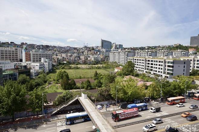 서울 용산구 한남동 한남근린공원 부지 전경. /사진제공=뉴스1