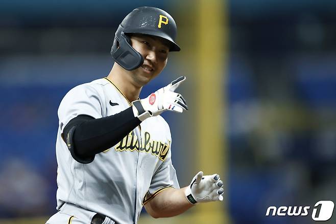 박효준이 시즌 2호 홈런을 터뜨렸다.© AFP=뉴스1
