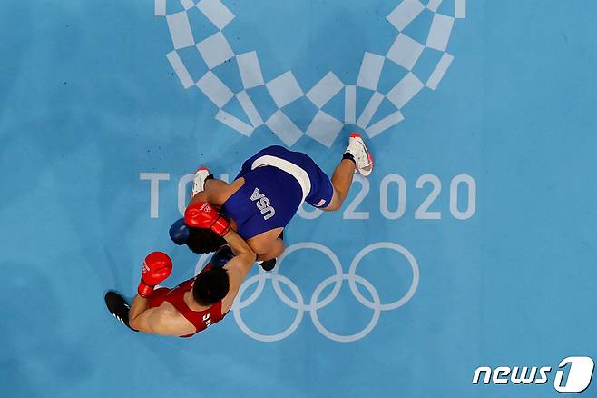 2020 도쿄 올림픽 당시 복싱 경기의 모습. © AFP=뉴스1