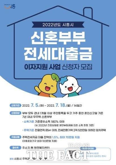 경기 시흥시가 신혼부부 가구를 대상으로 ‘신혼부부 전세대출금 이자지원 사업’을 시행한다고 25일 밝혔다./시흥시 제공