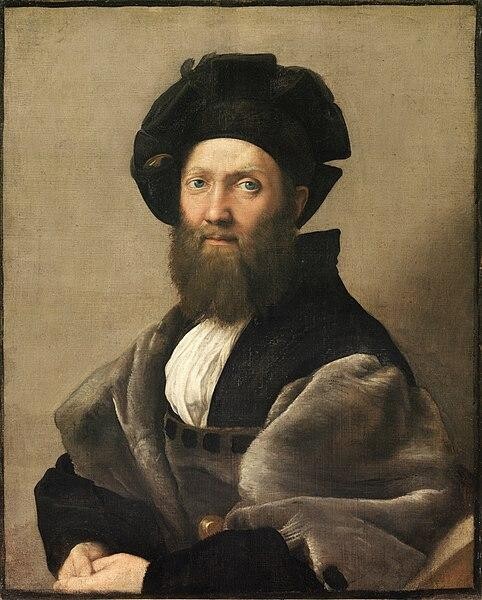 1515년께 라파엘로가 그린 카스틸리오네의 초상화. 위키피디아