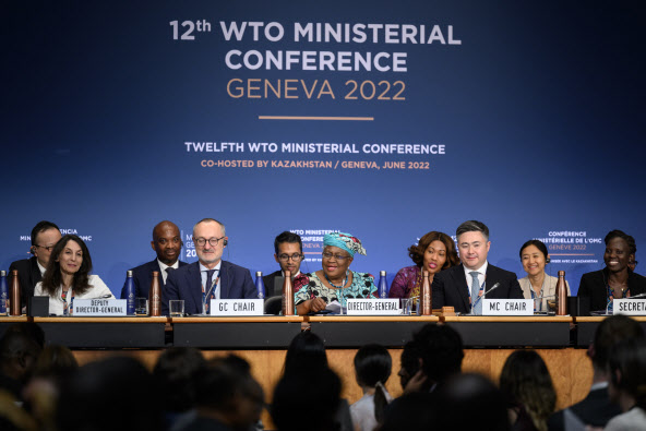 지난 6월 17일 세계무역기구(WTO) 각료회의가 5년 만에 스위스 제네바에서 열렸다. (사진=AP/뉴시스)