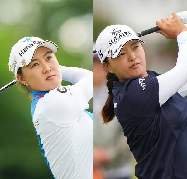 2022년 미국여자프로골프(LPGA) 투어 메이저 대회 KPMG 위민스 PGA챔피언십에 출전한 이민지, 고진영 프로. 사진제공=Darren Carroll_PGA of America