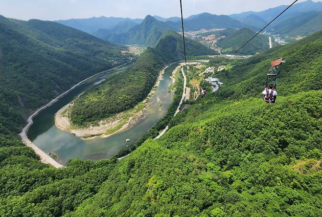 정선 병방치 한반도지형과 최고속 짚라인