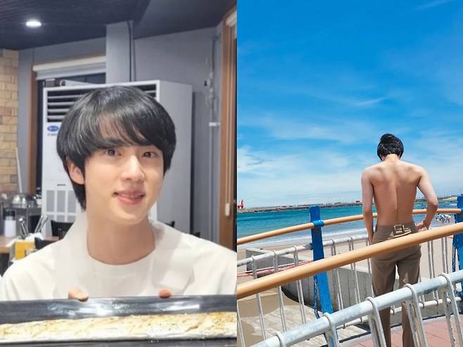 '상체보수남' 방탄소년단 진이 우정타투 공개하자 벌어진 일