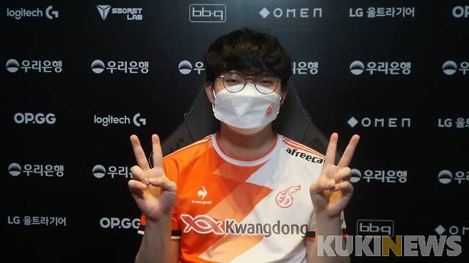 광동 프릭스 서포터 '호잇' 류호성. 사진=강한결 기자