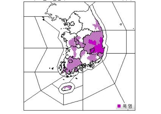 Heatwave advisories and warnings issued by the Korea Meteorological Administration