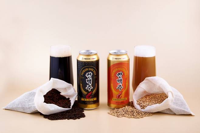 새우깡 맥주 2종/사진= 농심