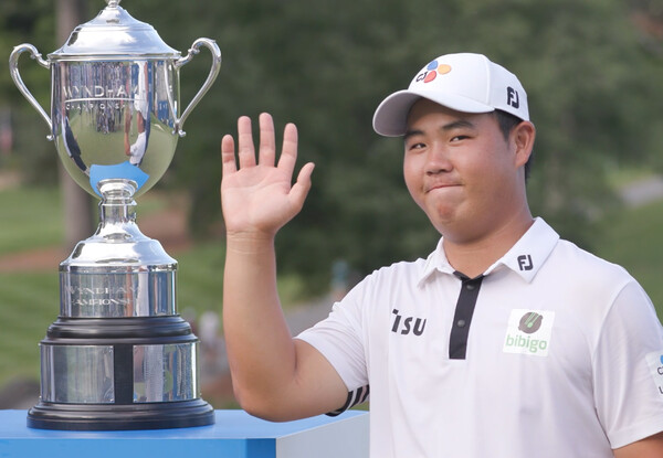 2022년 미국프로골프(PGA) 투어 윈덤 챔피언십 우승을 차지한 김주형 프로. 사진제공=PGA투어가 제공한 영상 캡처