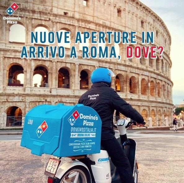 로마 배달 서비스를 알리는 도미노 피자 광고 [도미노 피자 인스타그램 캡처. 재판매 및 DB 금지]