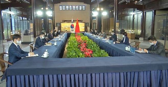 한·중 외교장관 회담 모습