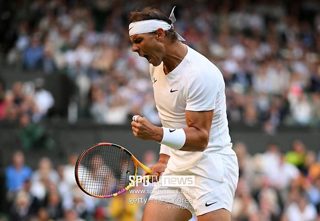 ▲ 2022 윔블던에서 득점을 올린 뒤 환호하는 라파엘 나달