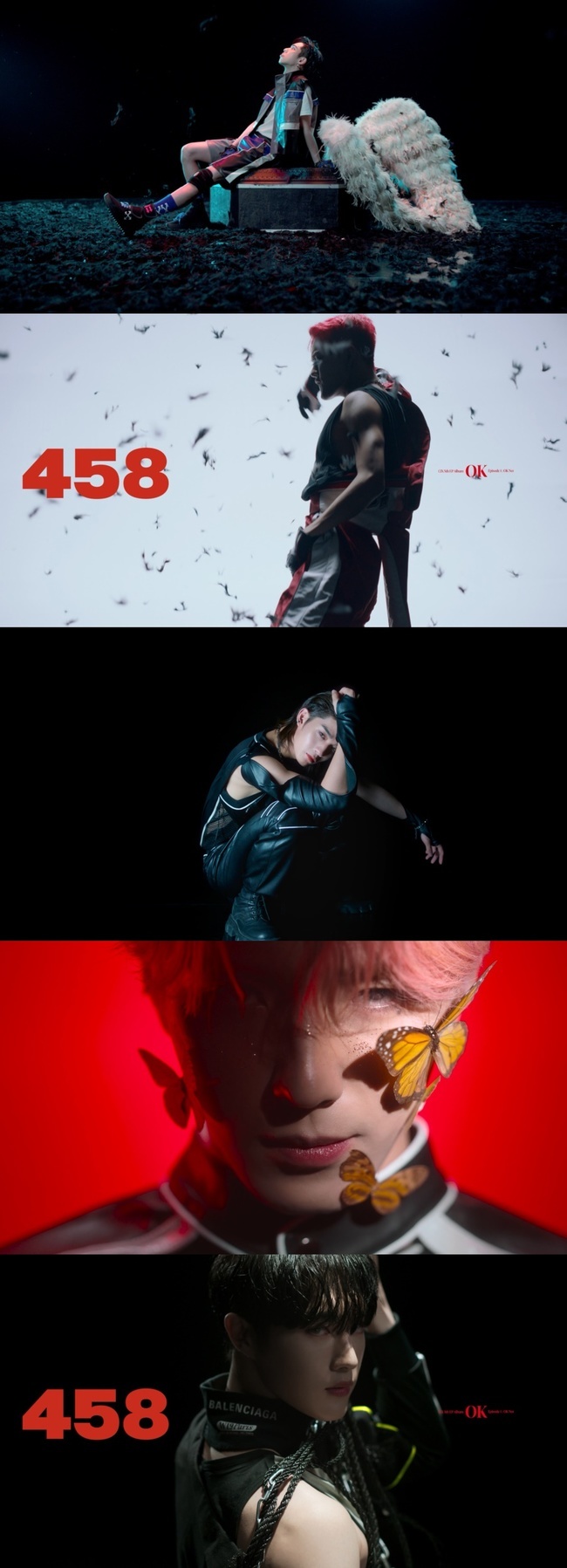 CIX (Mr. I-x) draws attention with its concept digestive power without Meru.CIX released a visual teaser for the fifth Mini album OK Episode 1: OK Not (OK Episode 1: OK Not) via official SNS from August 8 to 12.First, BX sat alone in an unknown space where black feathers were scattered, and emitted a heavy presence to the intense beat.Seung-hoon, who attempted to transform with a red hairstyle, impressed the fans with his provocative eyes and gestures, and Bae Jin Young also made it impossible to take a look at the provocative aura with all-black leather costumes while adding immersion.Yong-hee showed a dreamy aura with colorful butterfly decorations and makeup, and a calm melody that reversed the previous beat and the more brilliant visuals in close-up captivated the eyes and ears at the same time.Hyun Seok emanated a charisma that penetrates the screen with his aggressive eyes and pose.CIX is concentrating its attention on global fans with its visual and concept digestion power.Especially, the colorful beat that expects CIXs unique performance is raising the expectation of comeback and bringing out the enthusiastic response of fans.CIXs fifth mini album OK Episode 1: OK Not is an album about the troubles of finding the essence of love.Four songs were included, including the title song 458, Without You, Bend the Rules and Drown in Luv.OK Episode 1: OK Not will be released on various music sites at 6 pm on the 22nd.