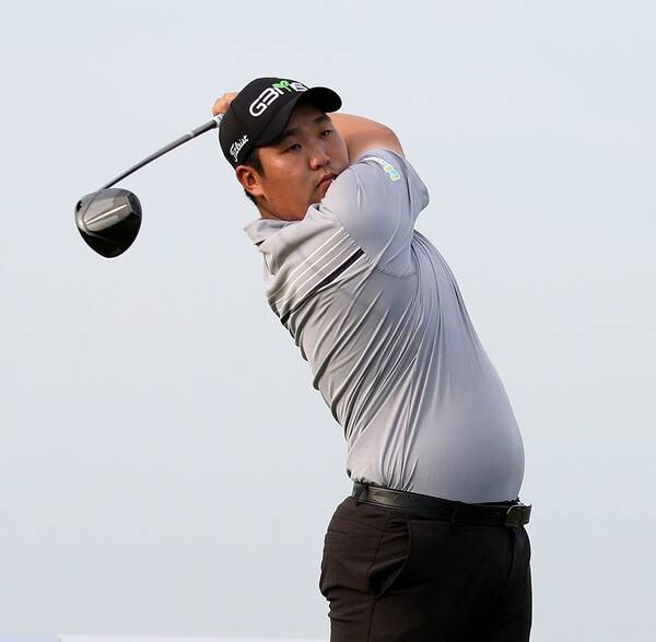 2022년 한국프로골프(KPGA) 코리안투어 우성종합건설 오픈에 출전한 김찬우 프로가 2라운드에서 경기하는 모습이다. 제공=KPGA