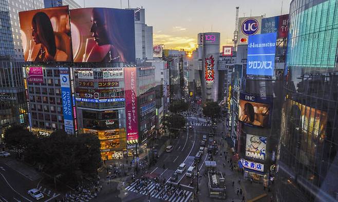 일본 도쿄 시부야 거리의 모습. AP연합뉴스