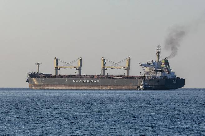 이달 초부터 우크라산 곡물을 실은 선박이 흑해 항구를 통해 출항할 수 있게 됐다. (사진= AFP)