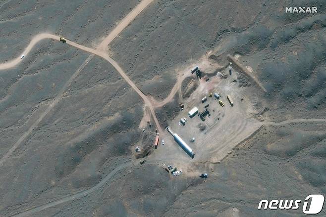 민간 위성기업 막서 테크놀로지가 2020년 1우러 촬영해 공개한 이란 나탄즈 핵시설. (ⓒ AFP=뉴스1