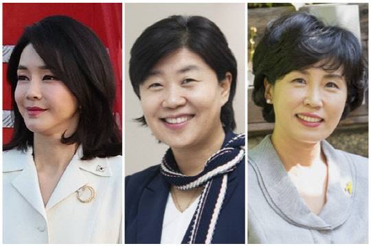 (왼쪽부터) 윤석열 대통령 부인 김건희 여사, 서영교 더불어민주당 의원, 이재명 민주당 의원 부인 김혜경씨. <서영교 의원실, 성남시청 제공, 연합뉴스>