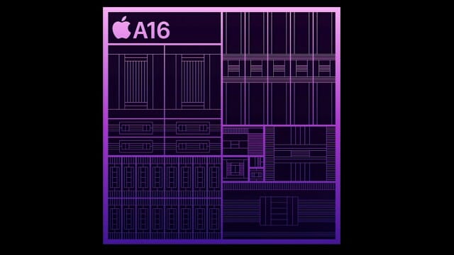 애플 A16 바이오닉 칩 내부 구조도. (사진=애플)
