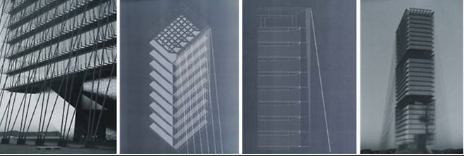 서울시가 주최한 ‘제40회 서울특별시 건축상’에서 국제학생작품 부문 대상을 차지한 장호준씨(연세대 4학년)의 ‘LIBERATING COLUMNS(기둥은 탈출했습니다)’. 장씨는 이 작품에서 건축물 구조를 기둥 없이 케이블과 같은 인장재로만 구축했다. |서울시 제공