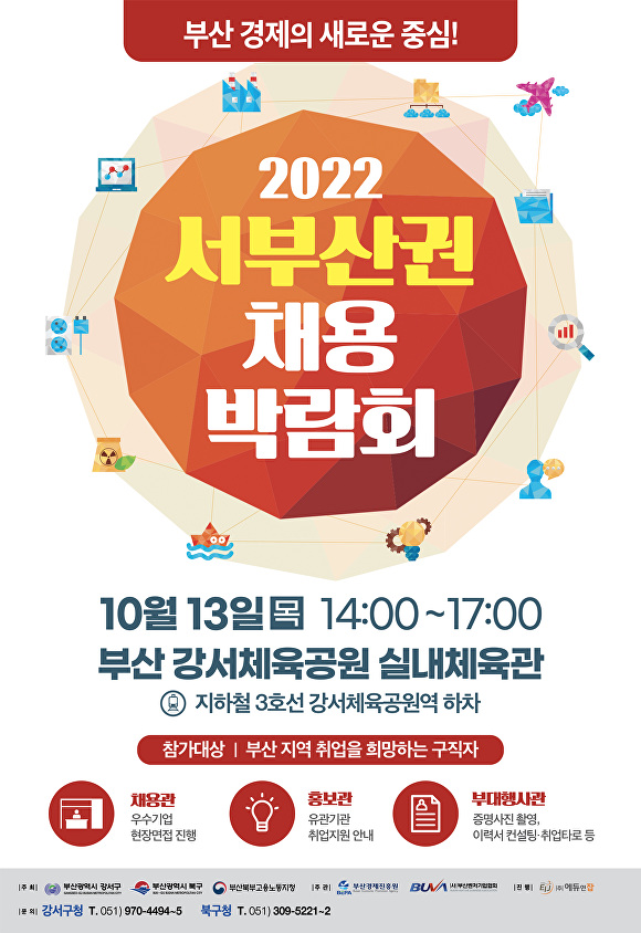 ‘2022년 서부산권 채용박람회’ 개최 포스터. [사진=부산광역시 강서구]