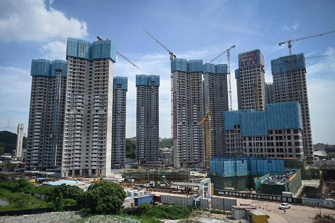 중국 광둥성의 부동산 개발 현장. (사진=AFP)