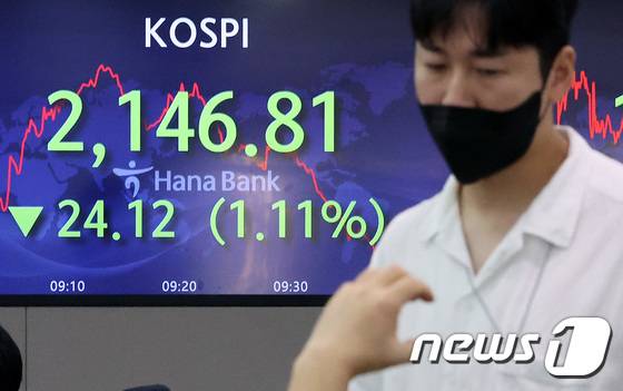 코스피 지수 장중, 하나은행 딜링룸. 2022.9.30/뉴스1