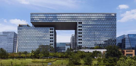 엔씨의 판교 R&D 센터 전경.