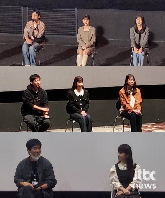 제27회 부산국제영화제(BIFF) '한국영화의오늘-비전' 섹션에 공식 초청된 영화 '너와 나' 조현철 감독과 배우 박혜수·김시은이 관객과의 대화(GV)에 참석했다. 〈사진=JTBC엔터뉴스〉