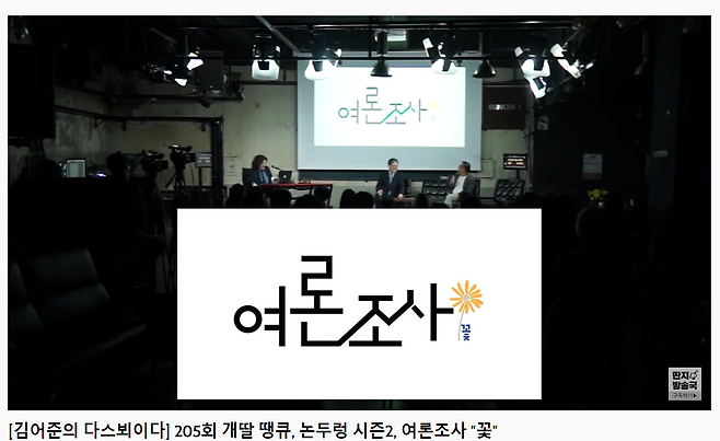 유튜브 ‘딴지방송국’ 채널 ‘김어준의 다스뵈이다’ 영상 캡처. 2022.04.01