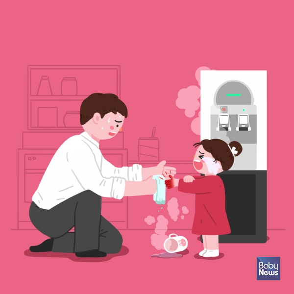 어린이 화상 사건이 가장 많이 일어나는 곳은 가정이다. 어떻게 대처해야 할까? ⓒ베이비뉴스